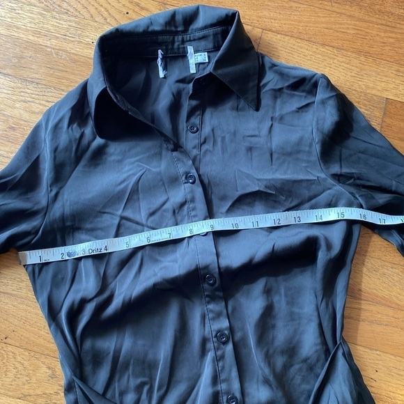 NWOT Princess Polly Bodeni Long Sleeve Button Down Black Mini Dress Size 2 - Picture 13 of 15